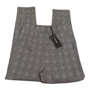 NWT Black and White Checkered Skinny Pants Size L